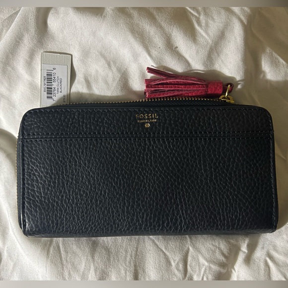 Fossil - Black Leather - Crossbody - Matching Wallet - Picture 7 of 16